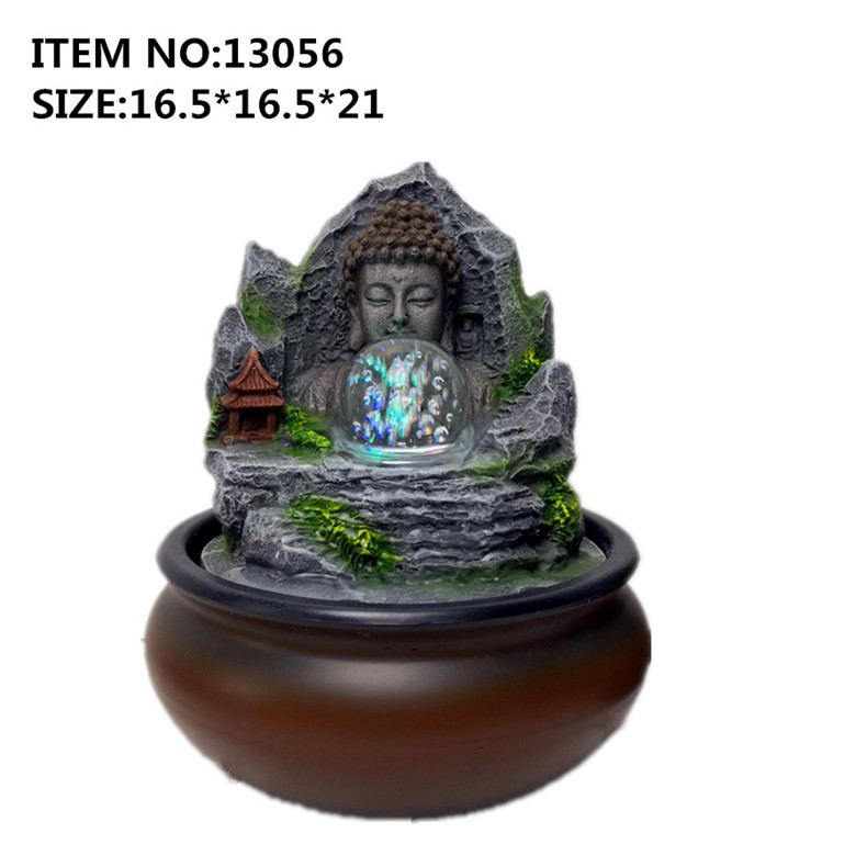 Indoor Sitting Buddha Statue Waterfall